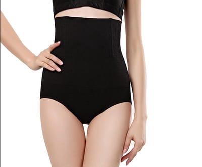 Zwart corrigerend ondergoed dames – Maat 44-46 - Hoge correctie slip -  Katoen elastaan - Shapewear dames onderbroek - Figuurcorrectie - Body shaper