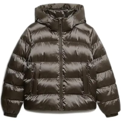 Superdry - Hooded Shine Puffer Jas Slanke Pasvorm - Dames - Gewatteerde jassen