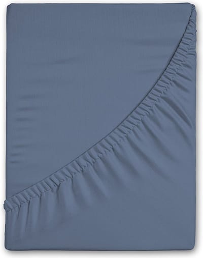 Zavelo Flanellette Hoeslaken Blauw-1-persoons (90x200 cm) - 100% katoen - Heerlijk Zacht - 30 cm Hoekhoogte - Hoogwaardige Kwaliteit