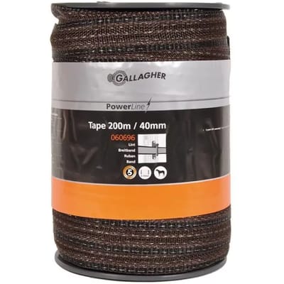 Gallagher PowerLine Lint 40mm Terra (200 meter) - Voor sterke stroomgeleiding in afrasteringen