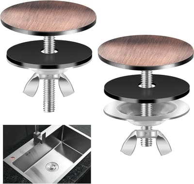 Keuken Gaatjesdeksel voor Spoelbak - 2 Stuks RVS Tapgat Platen - Ideaal voor Blanking en Afwerking