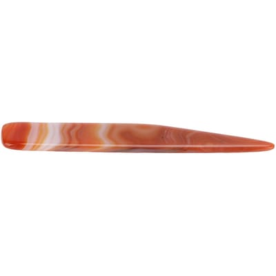 Couteau Brunissoir Agate Rouge Professionnel à Main Brunissoir Bijoux Outil de Polissage Bijoux pour Or Argent Cuivre 11cm / 4.33in
