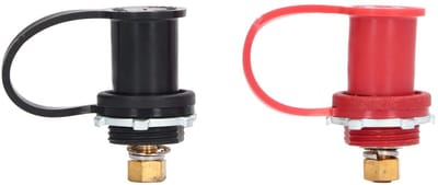 aladdien - Acculader 250A - Batterij Opladen - Geschikt voor Auto RV Truck - Zwart Rood - Stud Jumper Terminal - Ideaal voor Energiesystemen