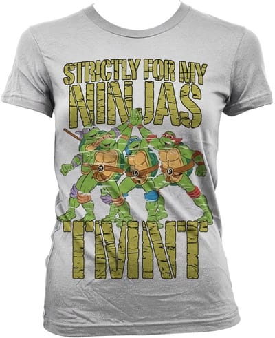 Teenage Mutant Ninja Turtles TMNT Strictly For My Ninjas Girly T-shirt voor dames, witite