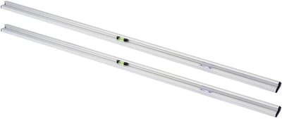 Basisrail set - Nivelleerrails - Stabiel leggen - Geanodiseerd aluminium - 200 cm lengte - Natuurlijk