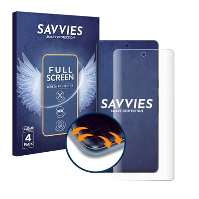 Savvies - Screenprotector voor Google Pixel 7 (case-friendly) - Folie Beschermfolie transparant volledig dekking 4 Stuks