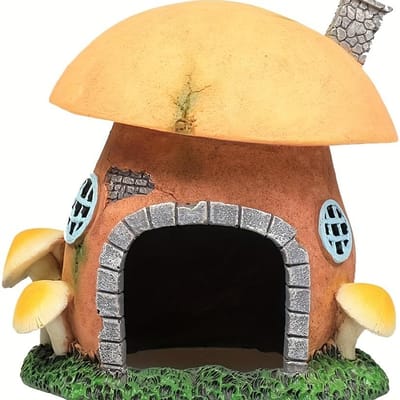Hobby, 1 stuk aquarium paddenstoelhuis model hoge simulatie vis schuilplaats hars paddenstoelhuis aquarium reptiel decoratie Pack of 1