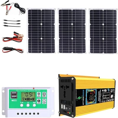 Zonnepanelen Kit - Energievoorziening - Off-grid Stroom - Krachtige Omvormer - 6000W - Uniek