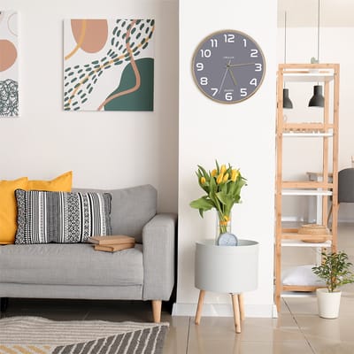 Unilux Baltic Clock brick/wood