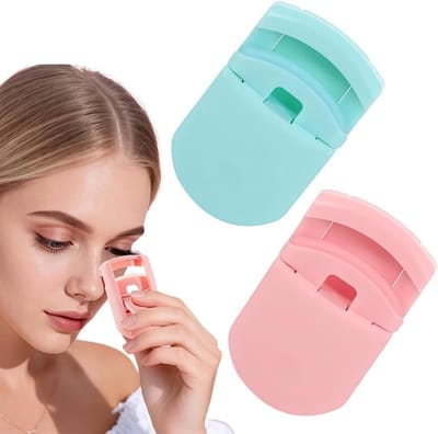 Draagbare Wimperkruller voor Precisie Krullen, Geschikt voor Alle Oogvormen, Compact en Handig 5.9X3.6 Cm