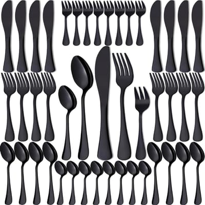 CLVP® Bestekset 8 Persoons - Servies - Serviesset - Zwart