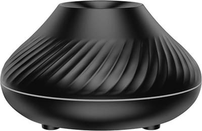 Collox Luchtbevochtiger - Aroma Diffuser met verschillende kleuren - Aromatherapie - Vulkanische vlammen - Capaciteit 130 ml - Zwart