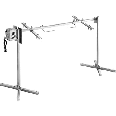 Gril à rôtissoire, AC220-240V Kit de gril à rôtissoire électrique à 8 niveaux de hauteur, Kit de rôtissoires pour grils BBQ avec capacité de charge de 60 kg, Moteur 38W, Acier inoxydable