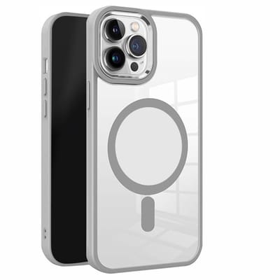 Jaym, Hoesje geschikt voor iPhone 16 Pro - Bumper MagSafe Anti-Shock, Grijs