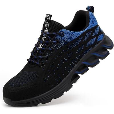 Dames Werkschoenen met Stalen Neus Vrouwelijke Veiligheidsschoenen Anti-Perforatie Werksneakers voor Dames Antislip Werklaarzen met Bescherming 39 black