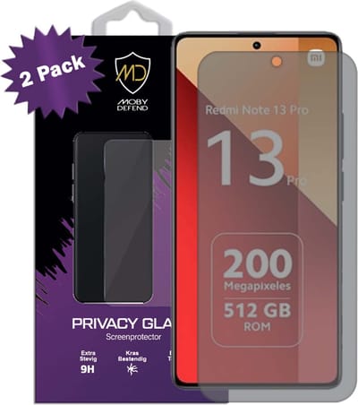 2-Pack MobyDefend Screenprotectors - Geschikt voor Xiaomi Redmi Note 13 Pro 4G - Matte Privacy Glass Screensavers