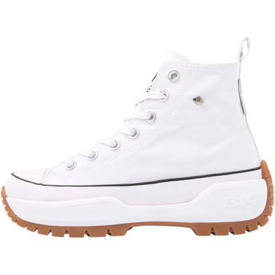British Knights - Kaya Mid Fly Dames Sneakers Hoog - Maat 37 - Wit - Katoen - Vrouwen Schoenen