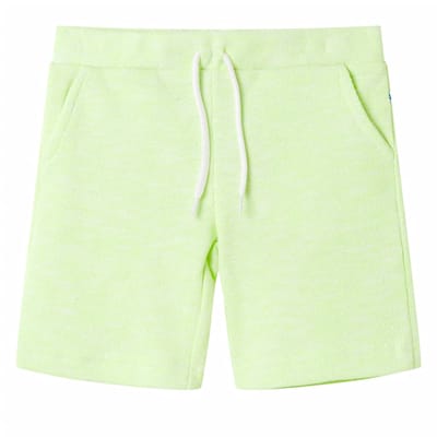 vidaXL Kindershorts met trekkoord 140 neongeel