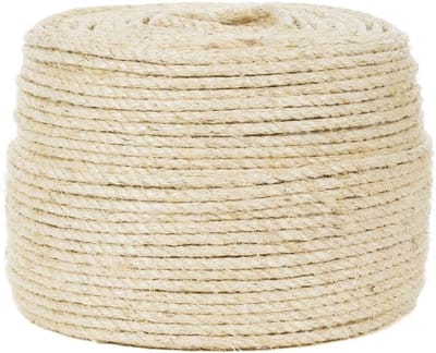 Natuurlijk Touw - Hennep Touw - Decoratie en Klussen - Biologisch Afbreekbaar Materiaal - 100 Voeten Lengte - Bruin