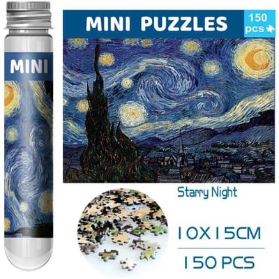 Puzzle 150 pièces Tube à essai Peinture mondialement connue Van Gogh La Nuit étoilée Cadeau de Noël