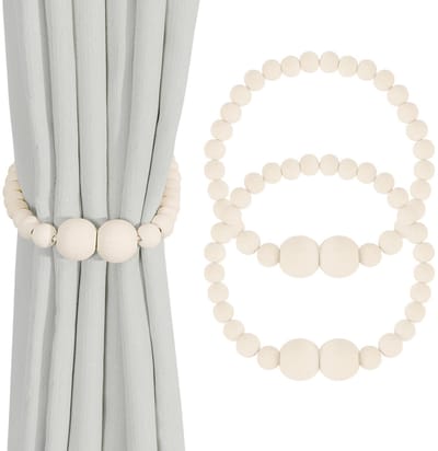 Dailygoods- Gordijnhouders Elegante Oplossing - Gordijnhouders Muurbevestiging - Gordijnhouders Magnetisch - Gordijnbinders - Set van 2 - Geschikt voor Slaapkamer/Woonkamer - Raffelhanger