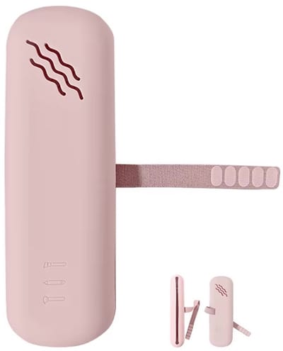 Zenvana TravelFlex Make-up Kwastenhouder – Siliconen Make-up Borstelhouder met Reinigingsoppervlak – Ademend Kwasten Etui voor Reizen – Flexibele Reishoes voor Make-up Kwasten, Tandenborstel & Toilettas – Roze