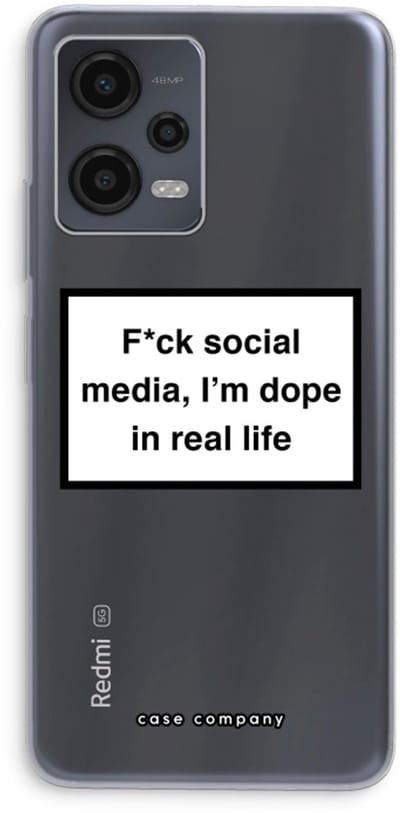 Case Company® - Hoesje geschikt voor Xiaomi Redmi Note 12 hoesje - I'm dope - Soft Cover Telefoonhoesje - Bescherming aan alle Kanten en Schermrand