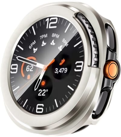 Stravo Screenprotector - Geschikt voor Samsung Galaxy Watch 8 classic - 46mm - Full Cover Hard Case / Beschermend Hoesje - Starlight - Samsung Galaxy Watch 8 classic 46mm screenprotectors