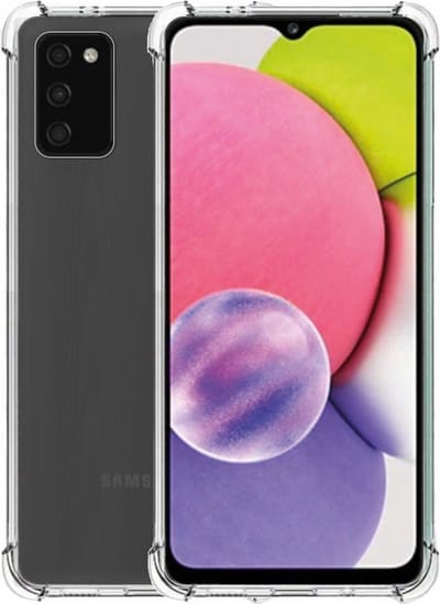 Smartphonica TPU Hardcase hoesje voor Samsung Galaxy A03s shockproof transparant geschikt voor Samsung Galaxy A03S