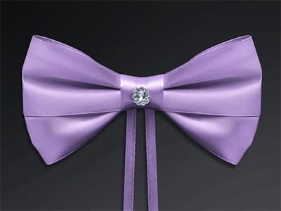 Partydeco - Strik paars steentje (4st)
