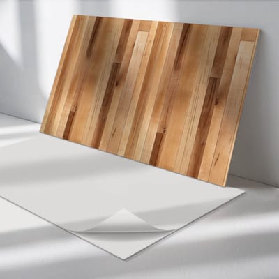 Wallfluent Vinyl Wandpaneel - Natuurlijk houtpatroon PVC Muurpaneel - 100 cm x 50 cm - Beige PVC wandpaneel - 1 stuk - Rechthoekig Wandbekleding Vinyl - Texturen Wandpaneel - Zelfklevende Wandbekleding - Wandpaneel Keuken en Badkamer