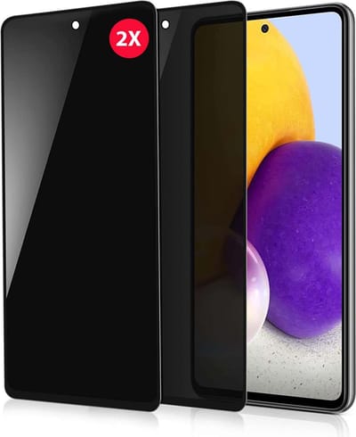 Arara Samsung Galaxy A72 Privacy Screenprotector 2Pack - Samsung Galaxy A72 Privacy Screenprotector - Privacy Screenprotector Samsung A72 - Privacy Glass A72 - Privacy Screenprotector Samsung A72 - Privacy Screenprotector Arara
