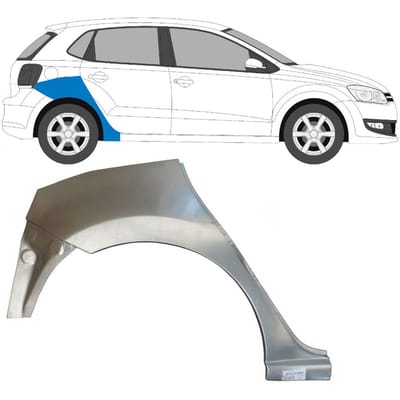 Reparatiepaneel achterspatbord voor Volkswagen Polo 2009-2017 / Rechts