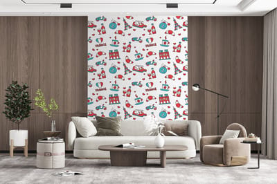 Behang - Fotobehang Patroon - Frankrijk - Vlag - Breedte 165 cm x hoogte 220 cm