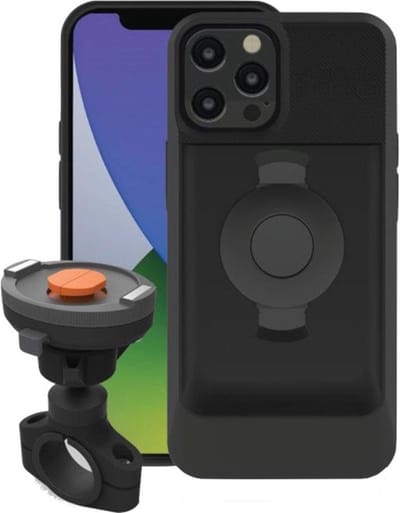 Tigra FitClic Neo Motorcycle Kit Telefoonhouder Motor voor Apple iPhone 12 Pro Max - Zwart