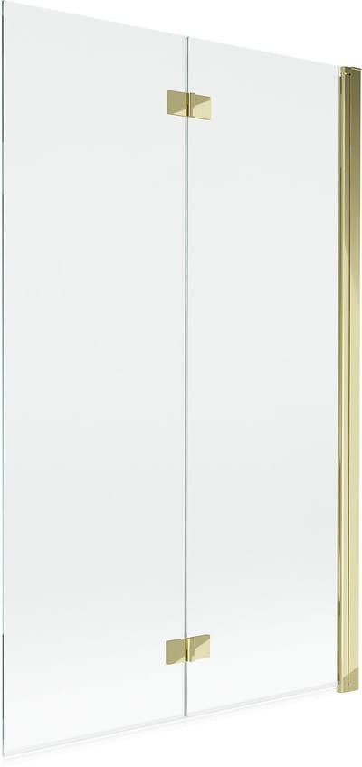 Mexen Mist 2-delige douchewand rechts 110 x 150 , transparant, goud - 8A9-110-002-50-00-P