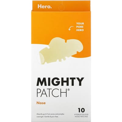 Hero Cosmetics, Mighty Patch, patch nasal, patch hydrocolloïde 10 feuilles orange