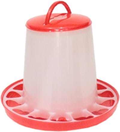 Voersilo Pluimvee - Voerdispenser Kip - Eenvoudig Voeren - Anti Verspil Ring - 15 Kilo - Kunststof