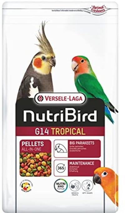 NutriBird G14 Tropical - Extruded Pellets for Large Parakeets - 3 kg Versvoeding