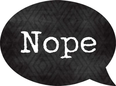 Decoratief Beeld - Tabletop Decor Nope Speech Buble - Hout - 316europe - Zwart
