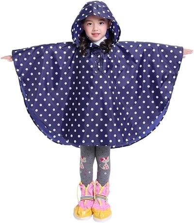 Famanu – Leuke kinderregenjas, waterdichte regenponcho voor jongens en meisjes