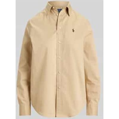 relaxed fit overhemdblouse van puur katoen