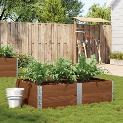 vidaXL Plantenbak 150x100 cm massief grenenhout bruin
