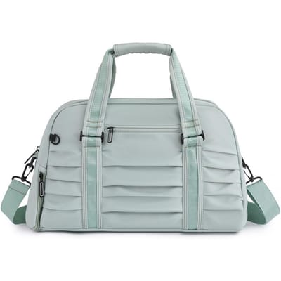Sac fourre-tout de voyage de grande capacité pour femmes et hommes, trousse de toilette de voyage étanche et Durable avec chaussure vert
