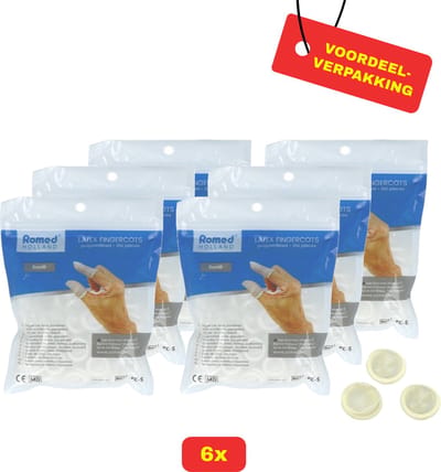 12x Romed Vingercondooms Latex S - 12x 100 stuks - Voordeelverpakking!