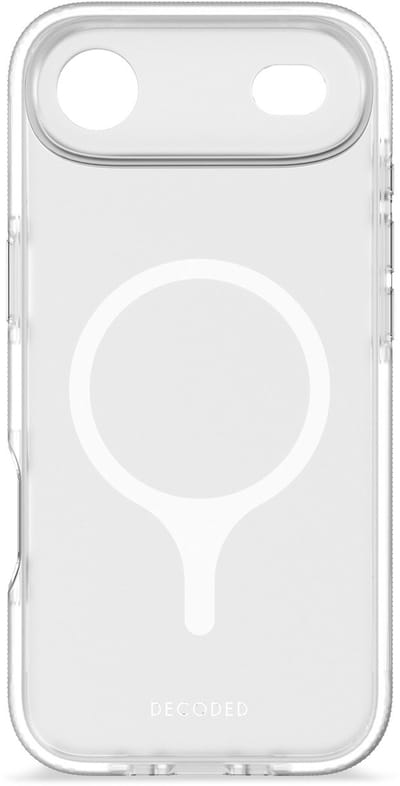 DECODED Clear Frosted Hoesje Geschikt voor iPhone 17 Air - Anti-Yellowing - 100% Gerecycled Materiaal- Geschikt voor MagSafe - Doorzichtig Hoesje – Wit
