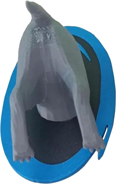 Katten Deurtopper - Decoratieve Kat - Woonkamer Decoratie - 3D Geprint Kunstwerk - 10x5 cm - Blauw