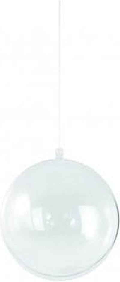 Hobby/diy kerstballen - 5x st - transparant - D5 cm - kunststof - knutselen - kerstballen maken