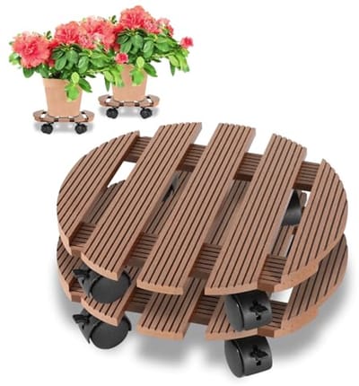 Plantenroller met wieltjes Ø 30 cm - Draagkracht 80 kg voor binnen en buiten