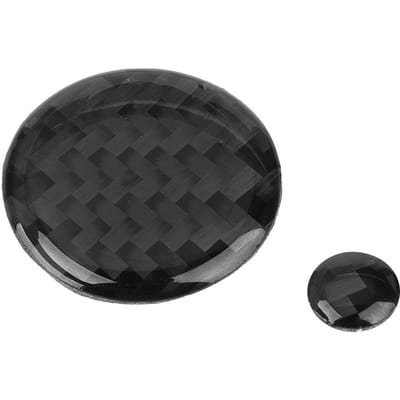 2 Stuks Echte Koolstofvezel Volumeknop Cover Sierlijst voor Mazda CX5 20172018 black